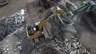 Dronefilm Cementbouw Recycling - Van betonpuin tot betongranulaat