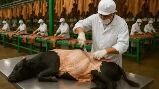 Inside The Real Cow  Skin Factory- How Suede Leather is Made From  Buffalo Skin in Pakistani Factory
