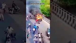 Damage car for fire attack in India 😭🇮🇳  #shorts #facts #carspotting