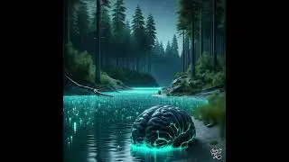 Medical Art (Bioluminescent brain - 03/02/2024)