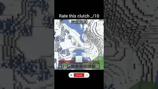 Rate this slime+ water bucket clutch out of 10 in Minecraft #minecraft