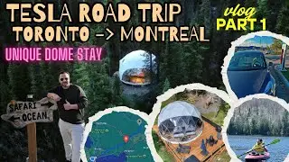 Toronto to Montreal Tesla Road Trip &ndash; Unique Dom Stay Near Montreal | Urdu Vlog Part 1