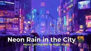 Neon Rain in the City 🌆 | 3 Hours Lofi Pop Mix for Night Vibes