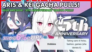 [Blue Archive JP] 5th Anniversary Gacha Pulls - 6% 3-Star Rate - ARIS (ARMED) and KEI - then Malkuth