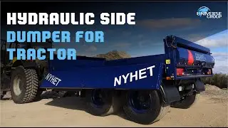 Hydraulic side opening on dumper - tractor dumper - Mustang dumper. Universal tractor trailer.
