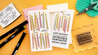 Clean & Simple Slimline Birthday Candle Card