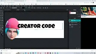 Creator Code banner overlay tutorial easy Pixlr