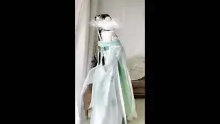 Chinese women in Han clothes are light green, lovely, elegant and immortal.#hanfu #beautiful #china