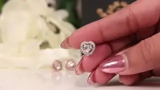 0.5ct Heart Cut Cz Studs