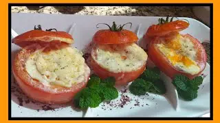 Easy Stuffed Tomato Egg,Mozzarella and Cheese