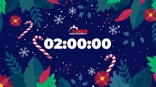 2 Hour Christmas Timer 🎄🍬 | Festive Candy Cane Countdown with Cozy Holiday Ambience