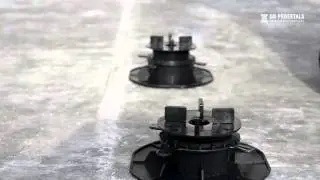 Adjustable Pedestals with ceramic tiles installation
