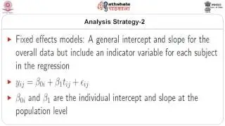 The linear mixed model for Longitudinal Data Analysis - l