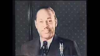 Coleman Hawkins greets Holland - 1935 - Colorized