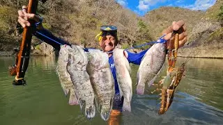 Extraordinaria pesca de camaron,Guapote, tilapia, rio torola