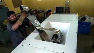 Maxin India Stainless steel Metal shredder , SS Sheet Metal Shredder, utensils Metal Scrap Shredder