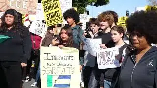 Anti ICE Demonstration Protest Rally LA City Hall Los Angeles California USA January 30, 2026