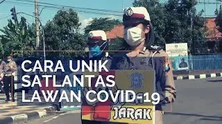 Magetan - Cara Unik & Simpatik Satlantas Polres Lawan Corona