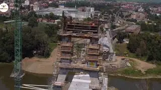Podul nou hobanat peste Somes in Satu Mare ( New bridge over the Somes river )