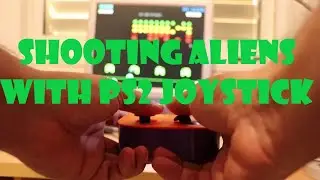Shooting aliens with PS2 joystick - play space invaders in style