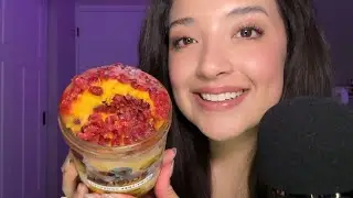 ASMR | Mango pomegranate and chili sorbetto 🥭💛