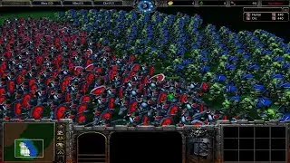 1000 Footman vs 1000 Grunt - Warcraft 3