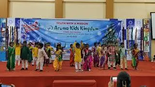 Yeshu Tuzhya Nawa la dhanyawad song kids dance video @ aroma kids Kingdom 