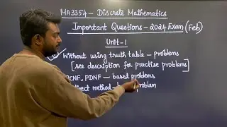 Discrete Mathematics Important Questions Feb 2024 Exam MA3354 Anna University Semester 3 Exam