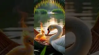 A Swan Raised a Mystery Egg &mdash; The Ending Will Break Your Heart #shorts  #ai #emotional #story 🦢.