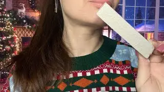 ASMR festive crunch🎄🎉🥳🎁#asmr #eatingsounds #asmrsounds #chalk 