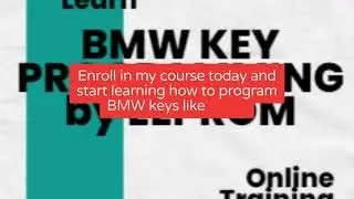 Online BMW EEPROM Key Programming Course - Claim your FREE preview Lessons Today!