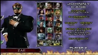 MK Deadly Alliance Johnny Cage (Alternate)