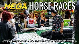 MEGA HORSE RACES is 1 of 6 Casino Games for Corporate Events in our MEGA High Roller Casino Package!