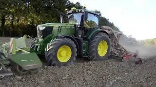 John Deer 6230R & Kuhn Venta 4m. Semis de blé 2017. Démonstration JD6230R