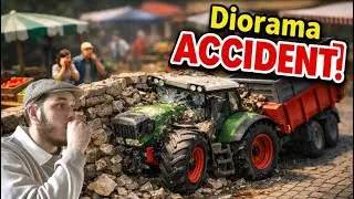 Accident de tracteur au cœur d’un marché 🚜💥 | Diorama 1:32 (début du projet)