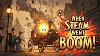 Victorian Steam-Powered Carriage That Exploded#VictorianEra #SteamPower #CartoonHistory