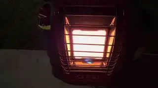 Mr Buddy Heater Portable Studded During light Wind on Low. 