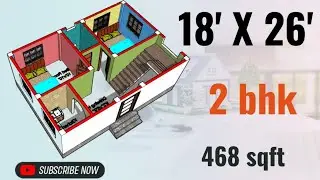 18x26 House Plan || 26x18 Ghar ka Naksha || 26x18 house design || 468Sqft
