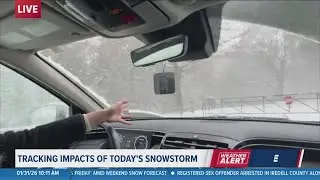 Heavy snow leads to poor visibility, white-out conditions on Charlotte roads