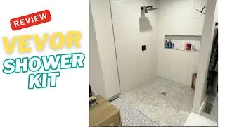 Review of the Vevor Shower Kit - curb and pan - 72x72