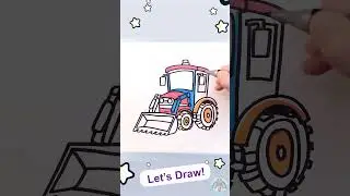 Tractor | Easy Drawing & Coloring for Kids & Toddlers