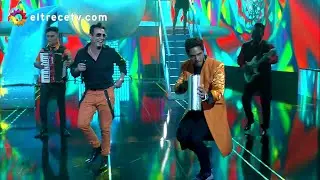 Juani Martínez bailó acompañado por la banda de cumbia 