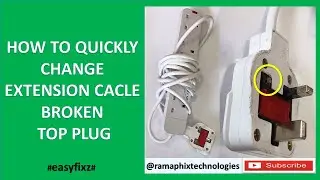 How to repair an extension cable power plug/cord end