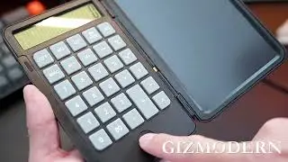 2-in-1 Portable Foldable 10-Digit LCD Display Calculator with 6-Inch Erasable Writing Tablet