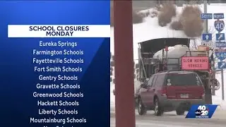 Weekend's winter weather leads to school closures in Arkansas & Oklahoma