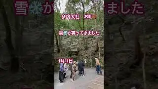 多度大社❄️雪ちらほら#神社 #馬 #snow #music #shortvideo #song #パワースポット#お祓い #厄除け  #神様 #神さま #かみさま #七五三＃白馬