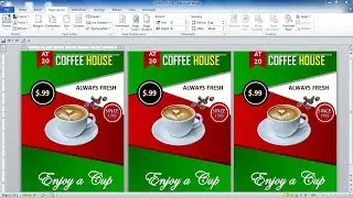 Word Tutorial | Design a Coffee House Restaurant Flyer in ms word | how to make Flyer design ms word