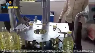 AUTOMATIC EDIBLE OIL PET  BOTTLE  CAPPING AND LABELING MACHINE