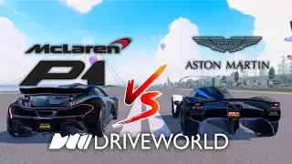 Roblox Drive World - McLaren P1 Vs Aston Martin Valkyrie!