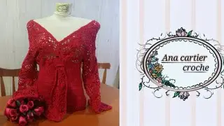 1°aula quadrado da Blusa transpassada  em croche com Profª  @anacartier